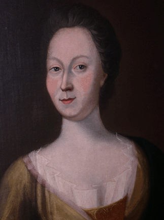Krisitina Stalcop Björk målad av Gustav Hesselius ca. 1713